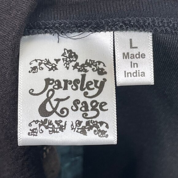 Parsley & Sage Art-to-Wear Blouse Women's Large Colorful Art Print Shirt - Picture 5 of 9